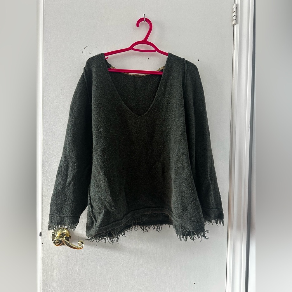 Free People Wool Long Sleeve Sweater